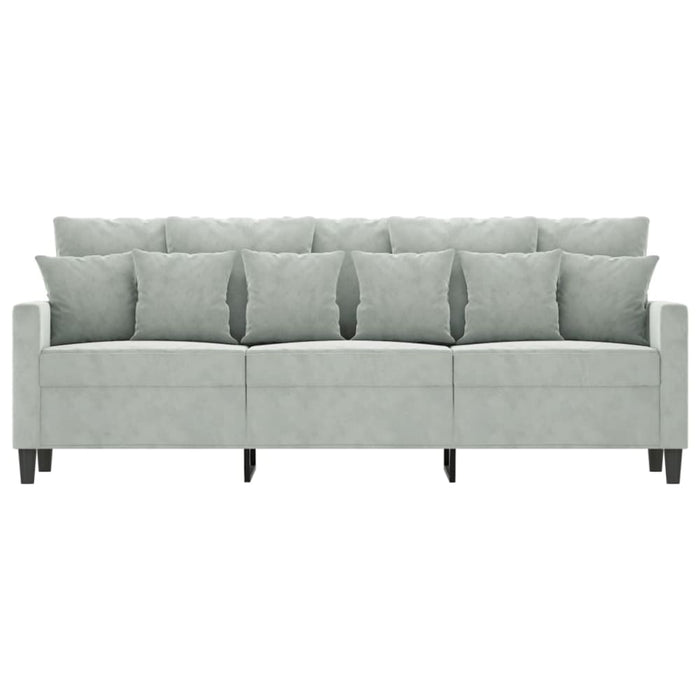 3 - seater Sofa Light Grey 180 Cm Velvet Tpktot