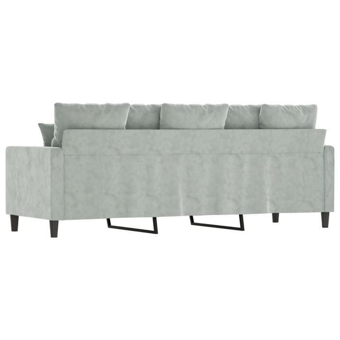 3 - seater Sofa Light Grey 180 Cm Velvet Tpktot