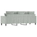 3 - seater Sofa Light Grey 180 Cm Velvet Tpktot
