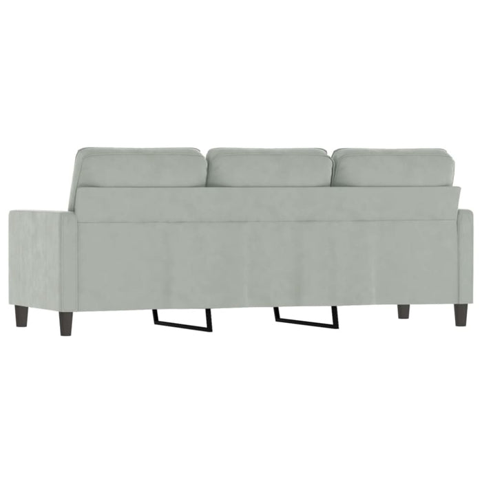 3-seater Sofa Light Grey 180 Cm Velvet Tpkxbk