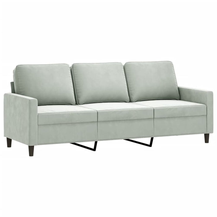 3-seater Sofa Light Grey 180 Cm Velvet Tpkxbk