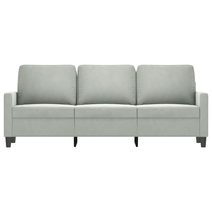 3-seater Sofa Light Grey 180 Cm Velvet Tpkxbk