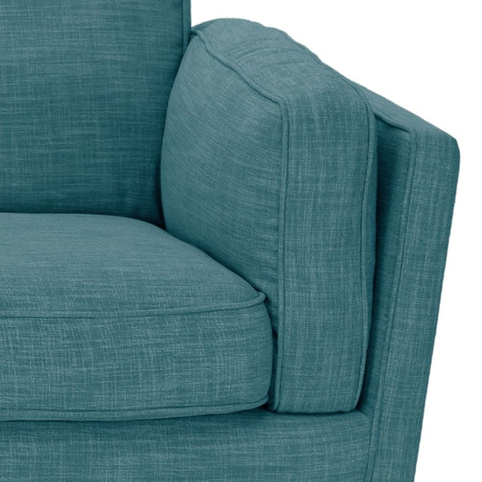3 Seater Sofa Teal Fabric Lounge Set for Living Room Couch