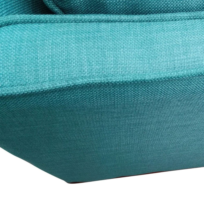 3 Seater Sofa Teal Fabric Lounge Set for Living Room Couch