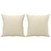 3-seater Sofa with Throw Pillows Cream 180 Cm Faux Leather