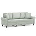 3-seater Sofa With Throw Pillows Light Grey 180 Cm Velvet