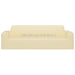 3-seater Stretch Couch Slipcover Cream Polyester Jersey