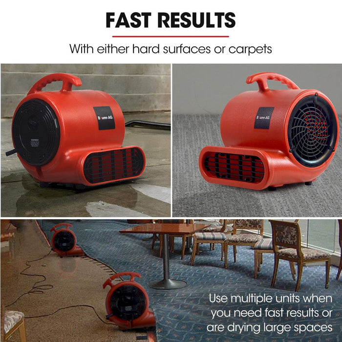 3-speed Carpet Dryer Air Mover Blower Fan 700cfm Sealed