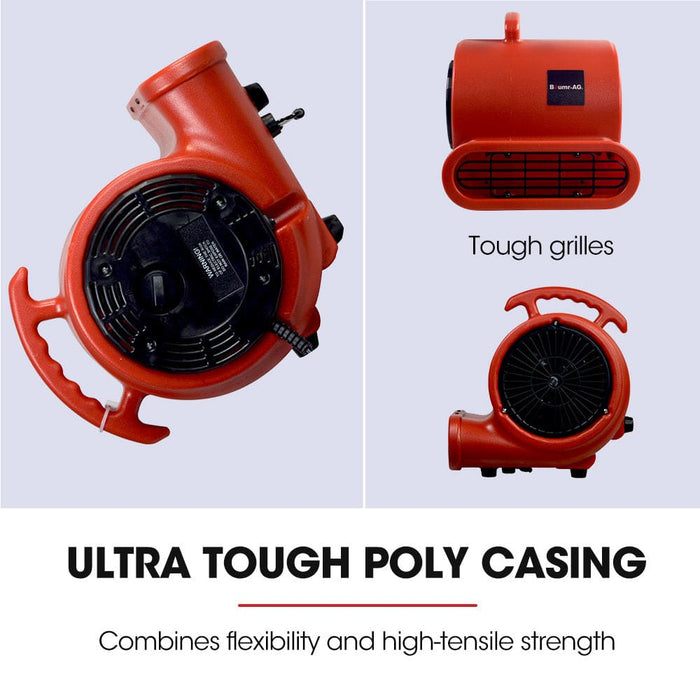 3-speed Carpet Dryer Air Mover Blower Fan 700cfm Sealed