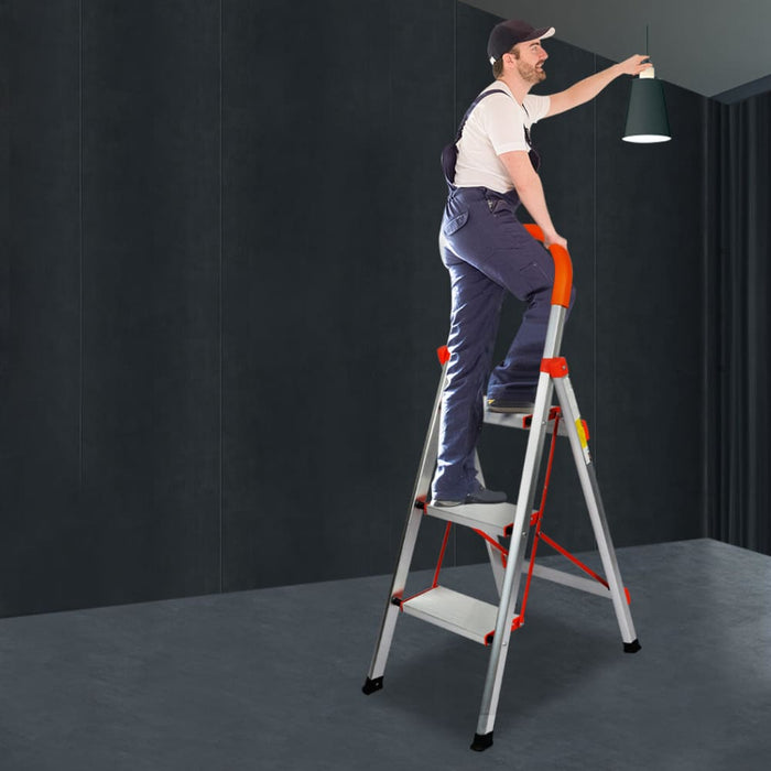 3 Step Ladder Multi-purpose Folding Aluminium Lightweight