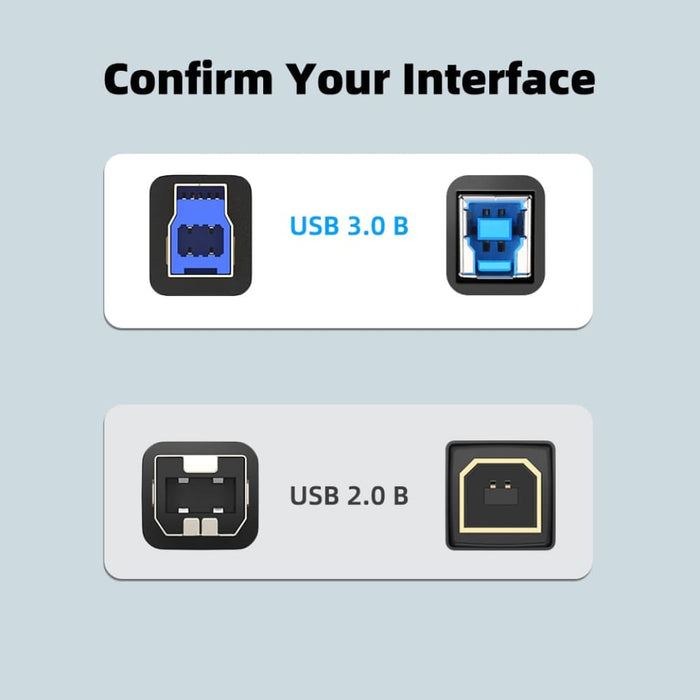 Usb 3.0 am to Bm Super Speed Printer Cable for Hp