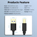 Usb 3.0 am to Bm Super Speed Printer Cable for Hp