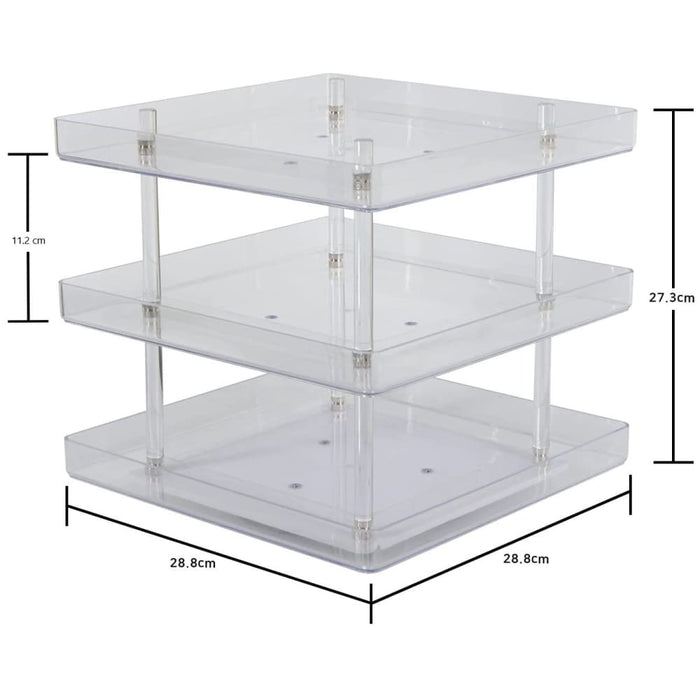 3 Tier 360 Rotating Display Rack Organizer Stand For Clear