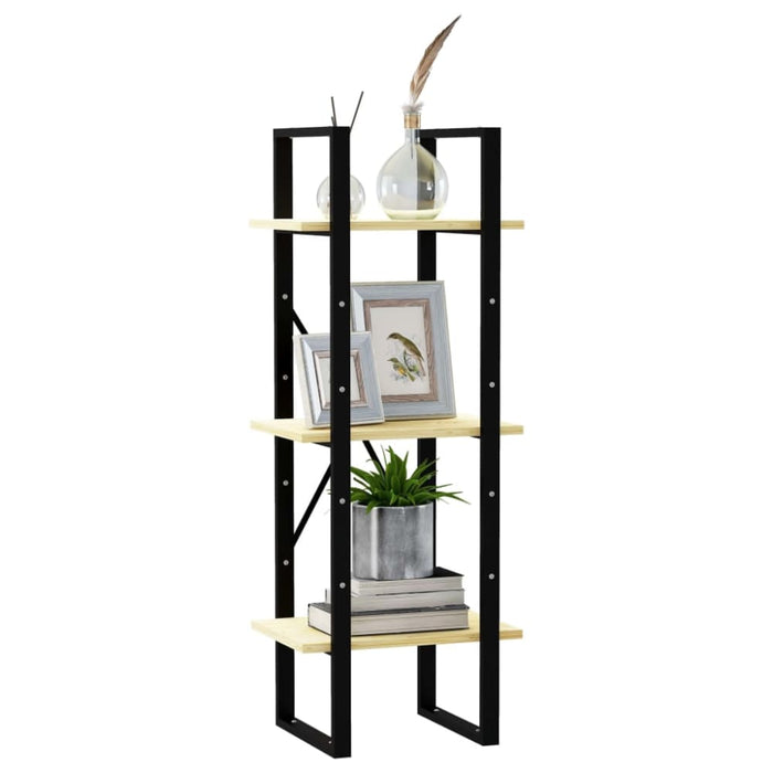 3-tier Book Cabinet 40x30x105 Cm Solid Pinewood Nblakx