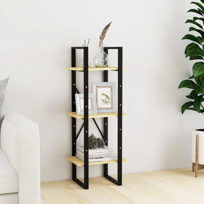 3-tier Book Cabinet 40x30x105 Cm Solid Pinewood Nblakx