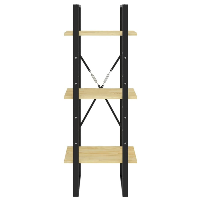 3-tier Book Cabinet 40x30x105 Cm Solid Pinewood Nblakx