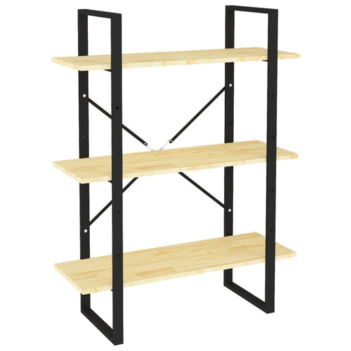 3 - tier Book Cabinet 80x30x105 Cm Solid Pine Wood Nblptx