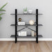 3-tier Book Cabinet Grey 100x30x105 Cm Solid Pine Wood