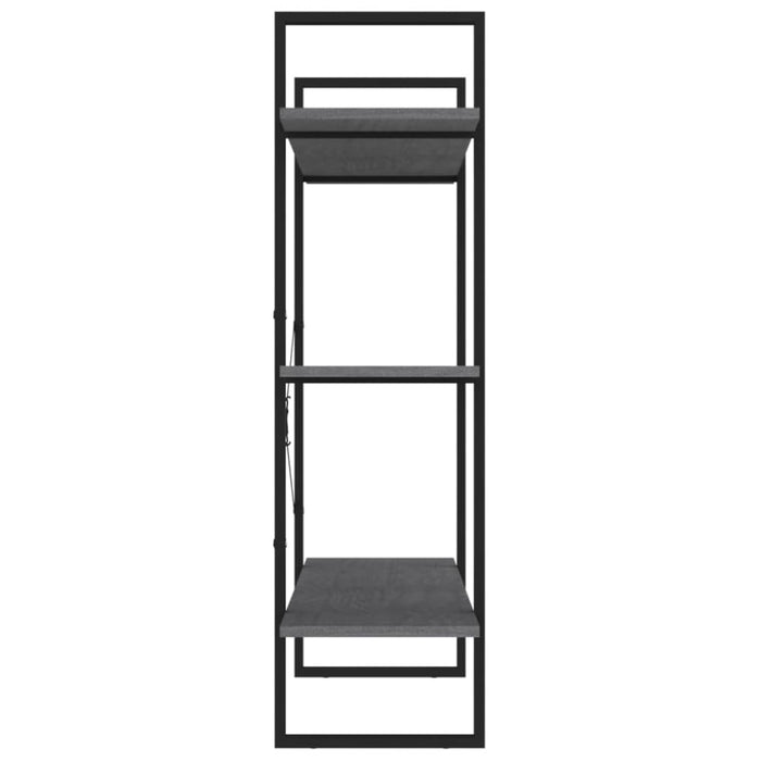 3-tier Book Cabinet Grey 100x30x105 Cm Solid Pine Wood