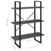 3-tier Book Cabinet Grey 80x30x105 Cm Solid Pine Wood Nblpta