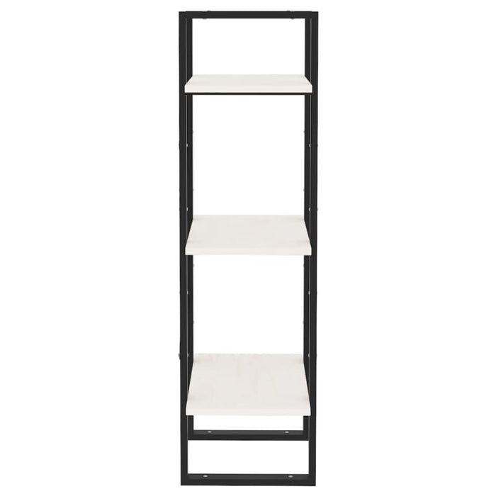 3-tier Book Cabinet White 40x30x105 Cm Solid Pinewood Nblakt