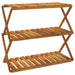 3-tier Folding Shelf Brown 70x31x63 Cm Solid Wood Acacia