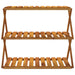 3-tier Folding Shelf Brown 70x31x63 Cm Solid Wood Acacia