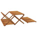 3-tier Folding Shelf Brown 70x31x63 Cm Solid Wood Acacia