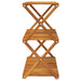 3-tier Folding Shelf Brown 70x31x63 Cm Solid Wood Acacia