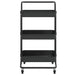 3-tier Kitchen Trolley Black 42x25x83.5 Cm Iron and Abs