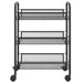 3-tier Kitchen Trolley Black 46x26x64 Cm Iron Ttltxx