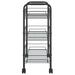 3-tier Kitchen Trolley Black 46x26x64 Cm Iron Ttltxx