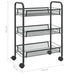 3-tier Kitchen Trolley Black 46x26x64 Cm Iron Ttltxx