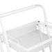 Goslash Picks 3 Tier Kitchen Trolley Cart Swivel White