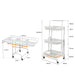 Goslash Picks 3 Tier Kitchen Trolley Cart Swivel White