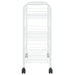 3-tier Kitchen Trolley White 46x26x64 Cm Iron Ttltxt