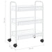 3-tier Kitchen Trolley White 46x26x64 Cm Iron Ttltxt