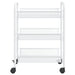 3-tier Kitchen Trolley White 46x26x64 Cm Iron Ttltxt