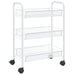 3-tier Kitchen Trolley White 46x26x64 Cm Iron Ttltxt
