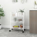 3-tier Kitchen Trolley White 46x26x64 Cm Iron Ttltxt