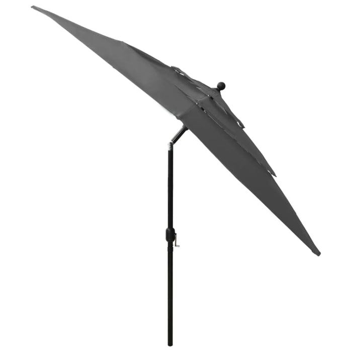 3-tier Parasol with Aluminium Pole Anthracite 2.5x2.5 m