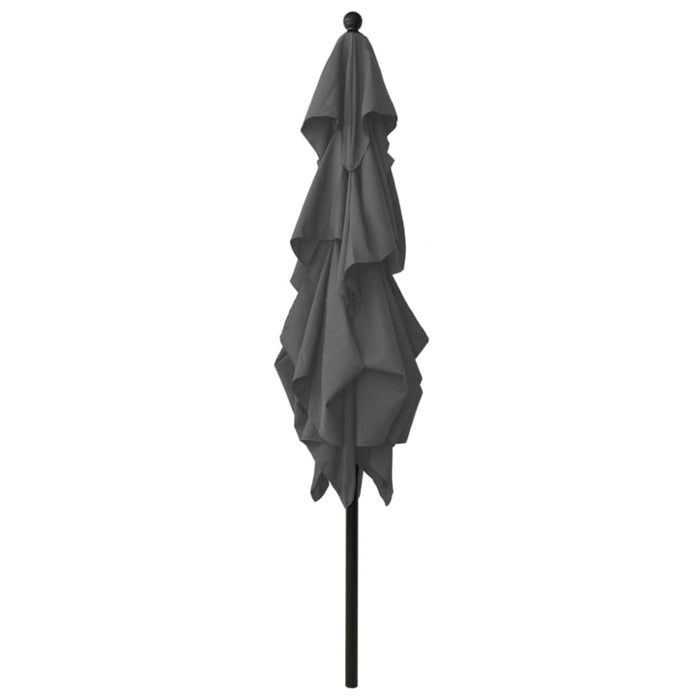 3-tier Parasol with Aluminium Pole Anthracite 2.5x2.5 m
