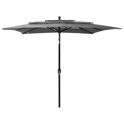 3-tier Parasol with Aluminium Pole Anthracite 2.5x2.5 m