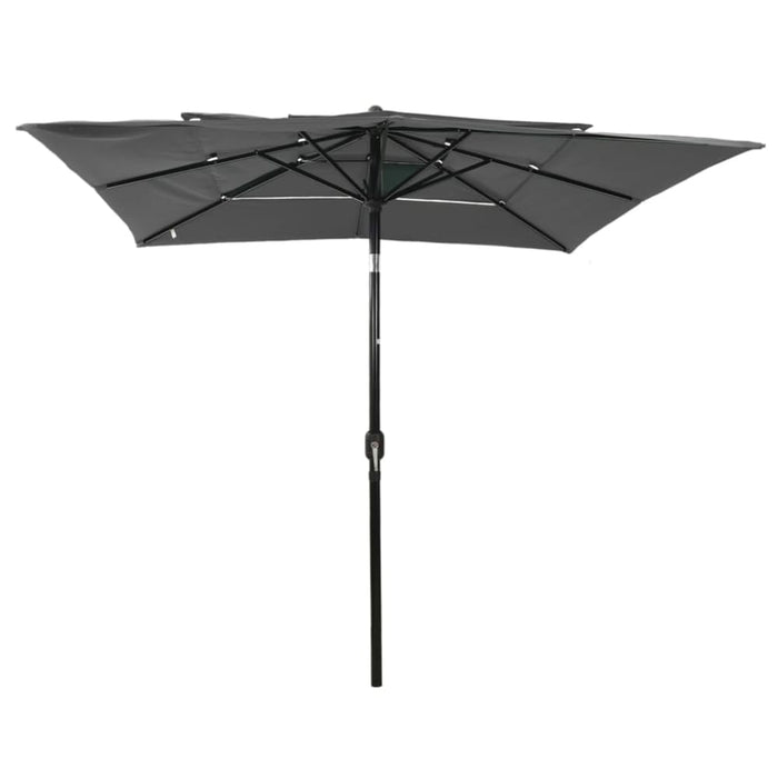 3-tier Parasol with Aluminium Pole Anthracite 2.5x2.5 m