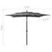 3-tier Parasol with Aluminium Pole Anthracite 2.5x2.5 m