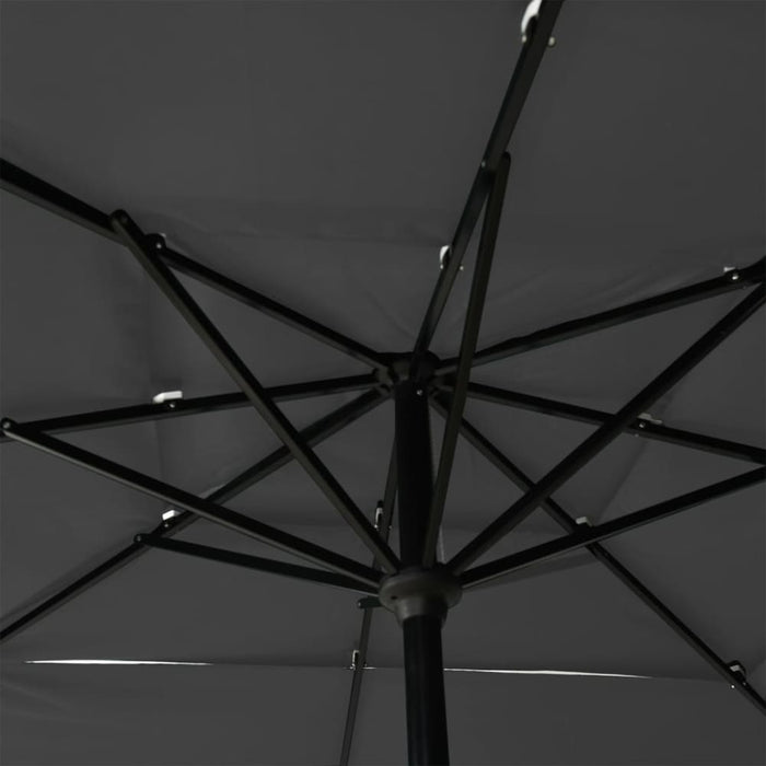 3-tier Parasol with Aluminium Pole Anthracite 2.5x2.5 m