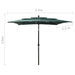 3-tier Parasol with Aluminium Pole Green 2.5x2.5 m Totnti