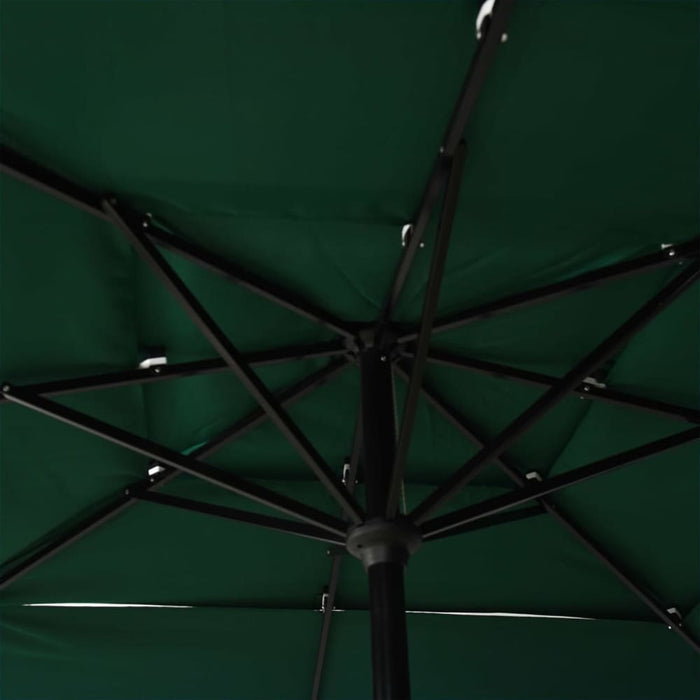 3-tier Parasol with Aluminium Pole Green 2.5x2.5 m Totnti