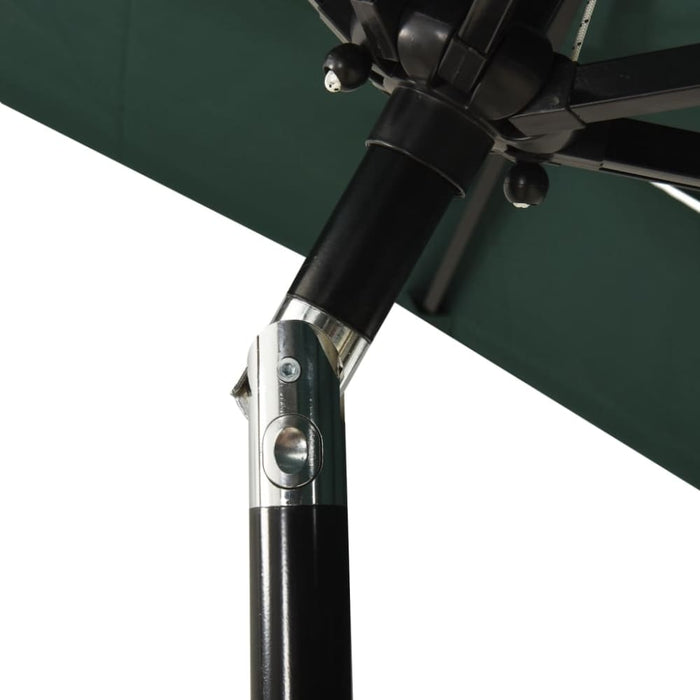3 - tier Parasol With Aluminium Pole Green 2x2 m Totnap