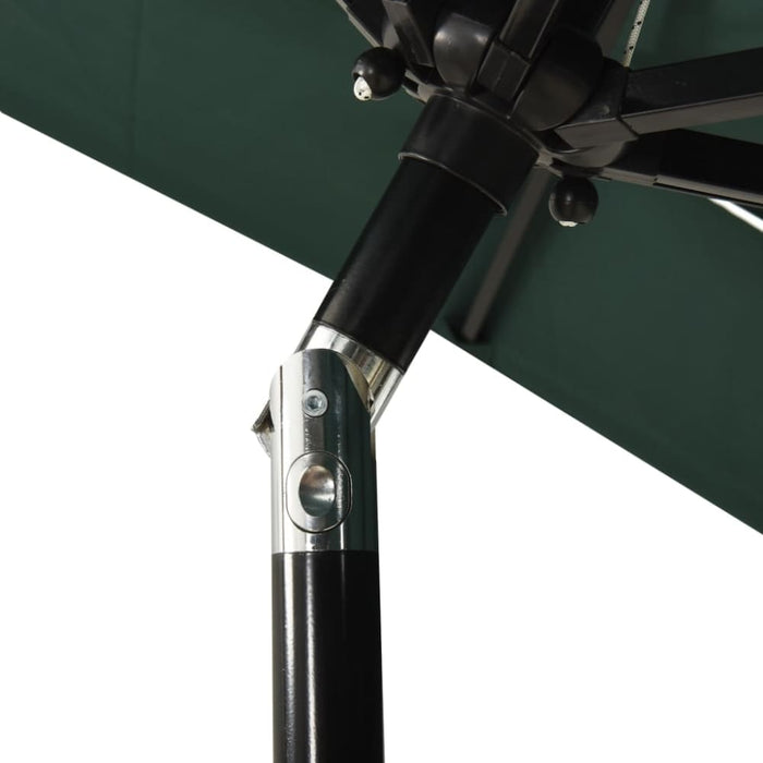 3-tier Parasol with Aluminium Pole Green 2x2 m Totnap